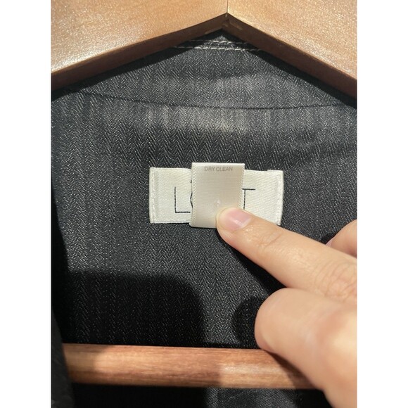 Ann Taylor Loft Women Size 2 Blazer Jacket Black Three Button Fully Lined Cotton - Picture 3 of 7